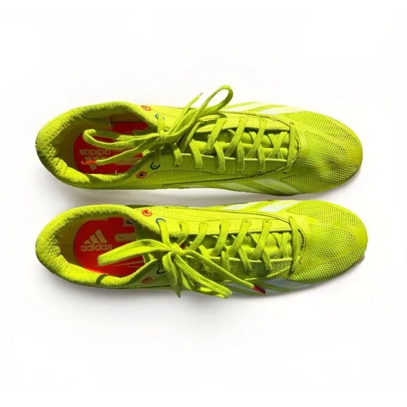 Adidas Sprint Star 4 Mens Size 9.5 Yellow Running Track &amp; Field Spikes Shoes
