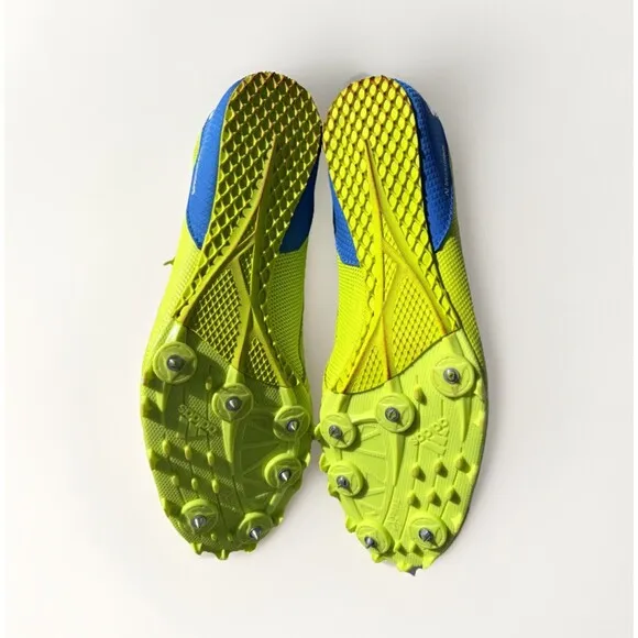 Adidas Sprint Star 4 Mens Size 9.5 Yellow Running Track &amp; Field Spikes Shoes