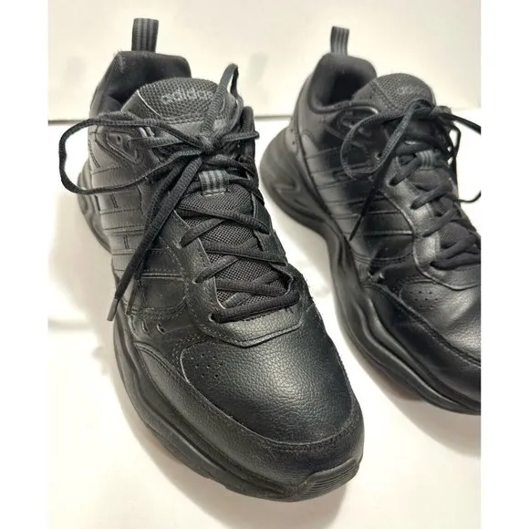 Adidas Strutter Lace Up Black Sneakers Shoes