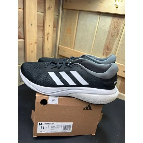 Adidas Supernova 2 M Mens Running Shoes GW9088 Black/White Size 11.5