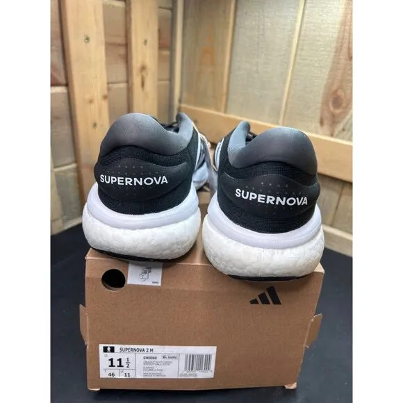 Adidas Supernova 2 M Mens Running Shoes GW9088 Black/White Size 11.5