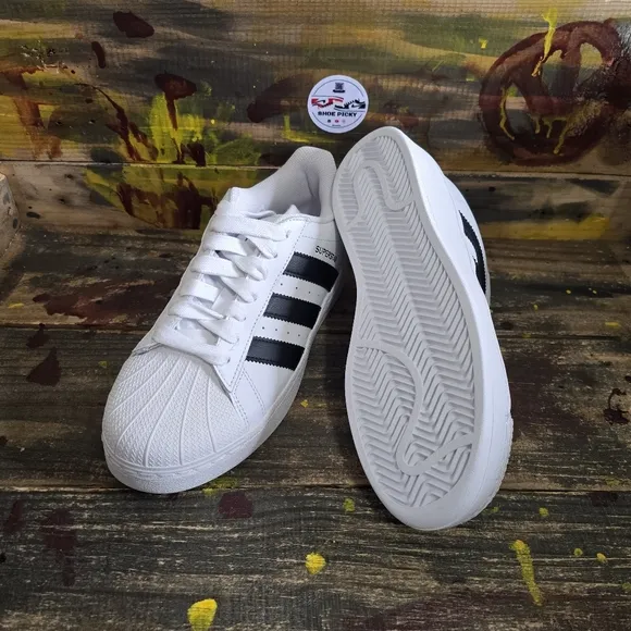 Adidas Superstar XLG IF3001 Sneakers Black White Lifestyle Shoes Women‎ Sz 8.5,9
