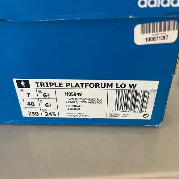 ADIDAS TRIPLE PLATFORM LO SNEAKERS Woman's Size 7 NWOT
