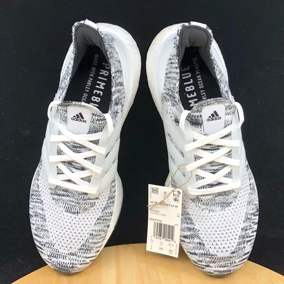 adidas UltraBoost 21 Oreo Womens White Black GV7712 Lightweight Running