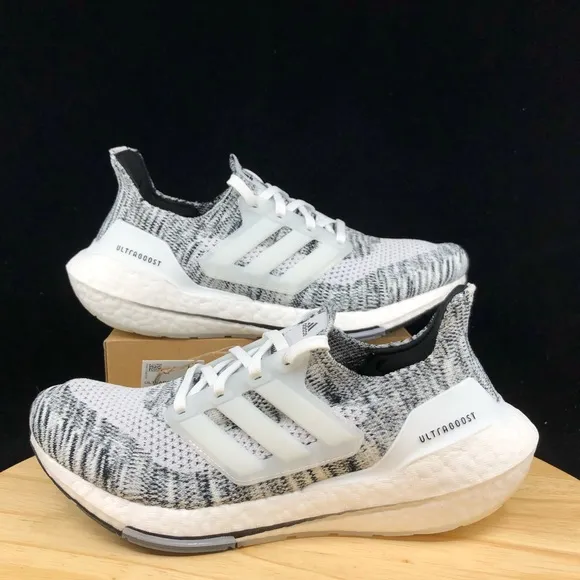 adidas UltraBoost 21 Oreo Womens White Black GV7712 Lightweight Running