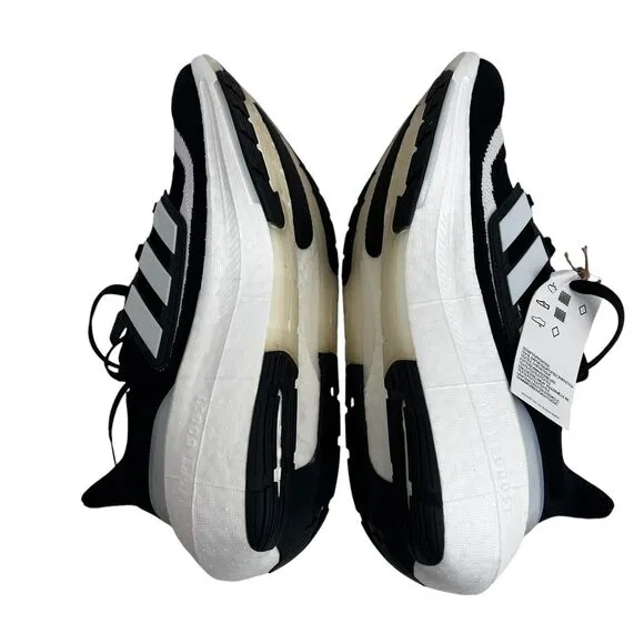 Adidas Ultraboost Light Running Shoes Black White Lace Up Athletic Sneakers