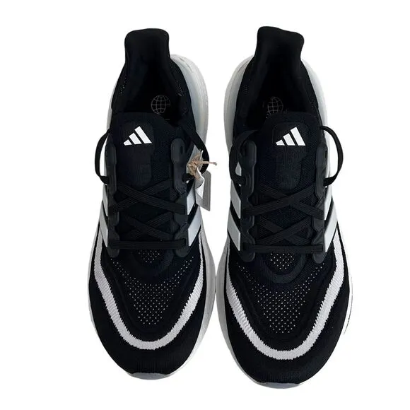 Adidas Ultraboost Light Running Shoes Black White Lace Up Athletic Sneakers