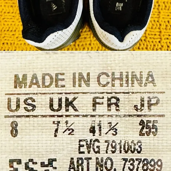 Adidas White and Black Athletic Shoes with Breathable Fabric