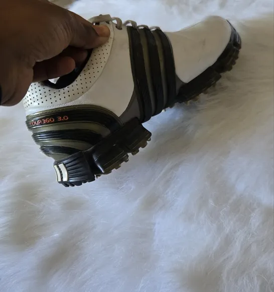 Adidas White and Black Athletic Shoes with Breathable Fabric