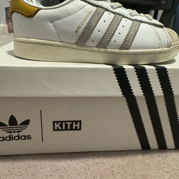 adidas White and Gold Sneakers Comfortable and Trendy