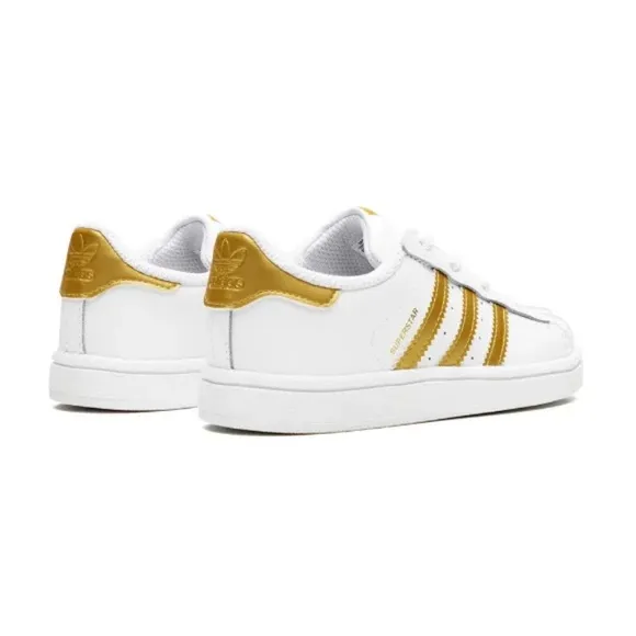 adidas White and Gold Sneakers Comfortable and Trendy