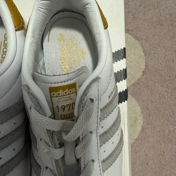 adidas White and Gold Sneakers Comfortable and Trendy