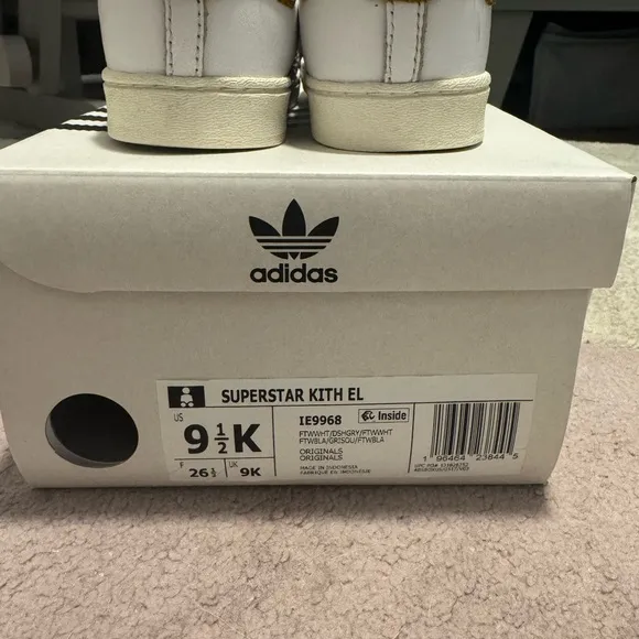 adidas White and Gold Sneakers Comfortable and Trendy