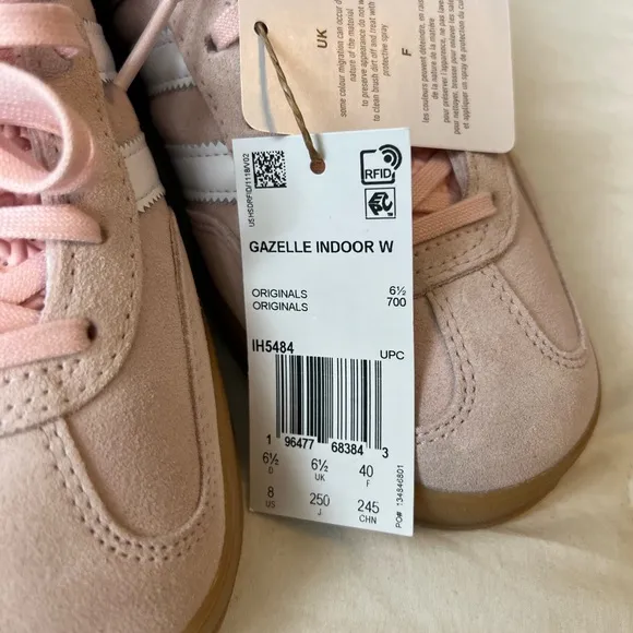 Adidas Women's Gazelle Pink Sneakers Size 8