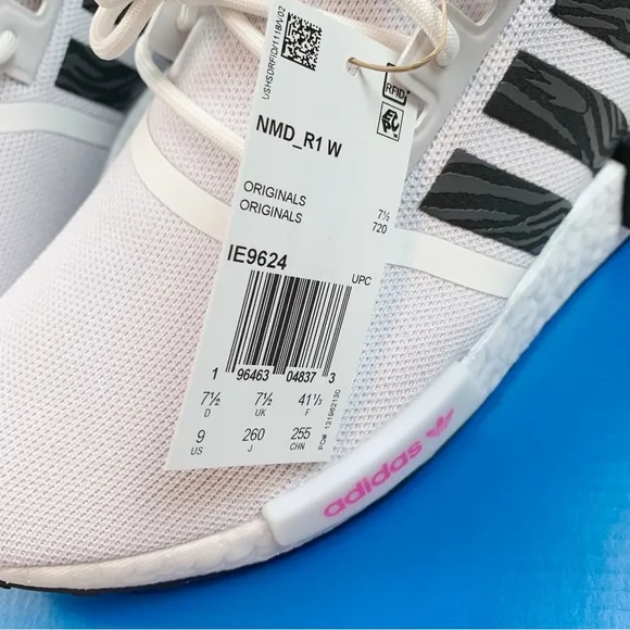 Adidas women's NMD R1 shoes sneakers Cloud White / Core Black / Solar