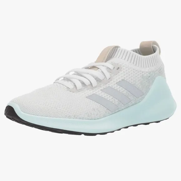 ADIDAS Women's Purebounce , White/Silver Metallic/ice Mint, 6