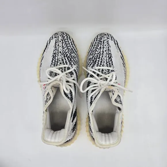 Adidas Yeezy Boost 350 V2 Zebra Sneakers Shoes Activewear Athletic White SZ 8.5