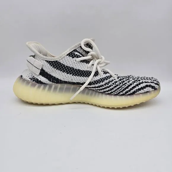 Adidas Yeezy Boost 350 V2 Zebra Sneakers Shoes Activewear Athletic White SZ 8.5