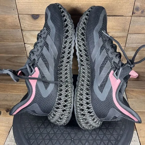 Adidas 4DFWD 2 Women's Shoes Size 8.5 Black Pink Lace Up Athletic Sneakers
