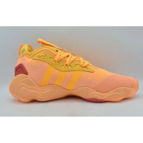 Adidas Mens Size 10.5 Trae Young 3 Acid Orange Spark Basketball Shoes Sneakers