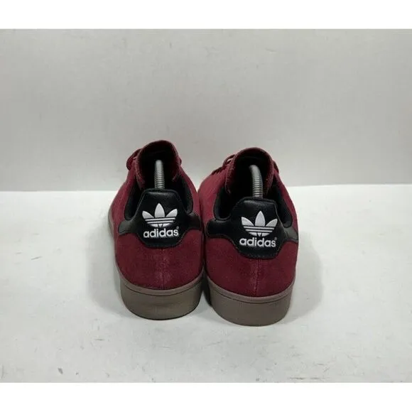 Adidas Stan Smith Vulc Mens Size 10.5 Burgundy Red Suede Low Top Shoes Sneakers