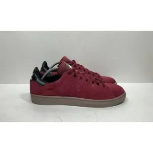 Adidas Stan Smith Vulc Mens Size 10.5 Burgundy Red Suede Low Top Shoes Sneakers