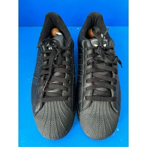 Adidas Superstar 2 Mens Size 11.5 Black Shoes Sneakers Shell Toe Athletic 677660