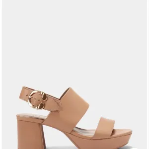 Aerosole Elegant Tan Platform Sandals