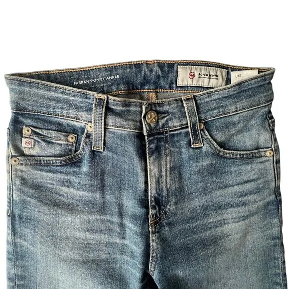 AG Farrah Ankle Skinny Jeans 16 Years Element Sz 24R Designer Denim