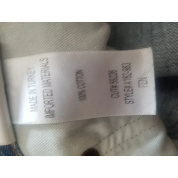 Agolde Fen high waisted straight taper 30 medium blue 100 cotton