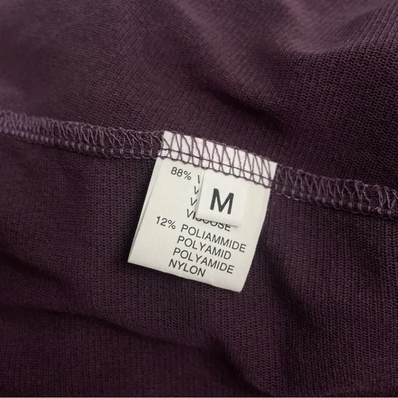AGUA Purple Cowl Midi Dress Size Medium Made in Italy Fairycore Classic Elegant
