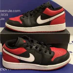 Air Jordan 1 Low Alternate Bred Toe Kids Size 5.5y