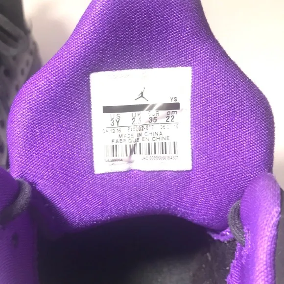 AIR JORDAN JUMPMAN TEAM II BLACK FIERCE PURPLE