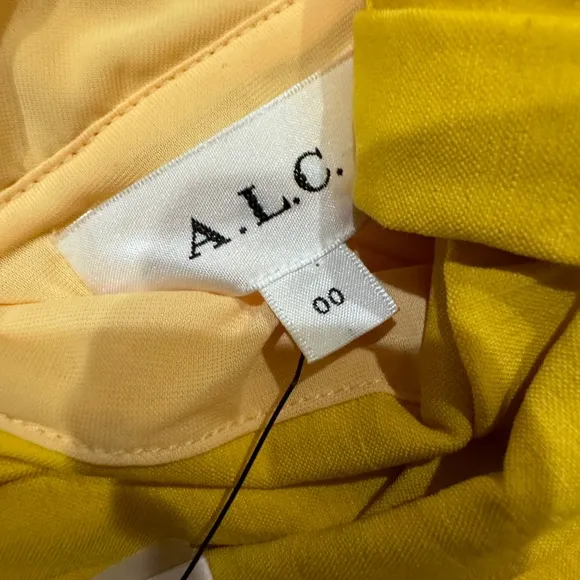 A.L.C. Yellow One-Shoulder Dress