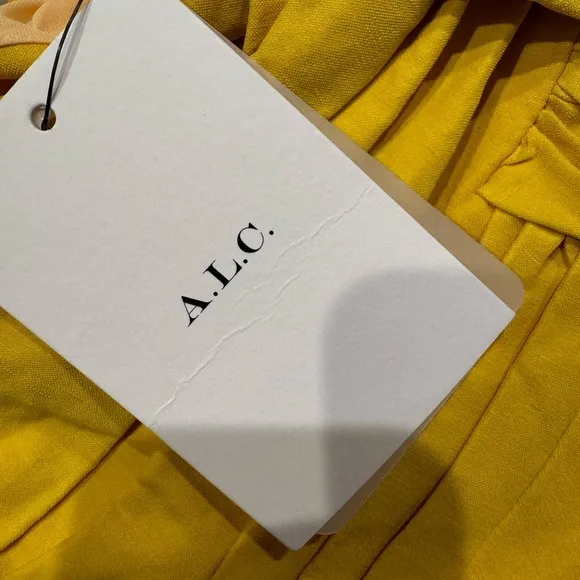 A.L.C. Yellow One-Shoulder Dress