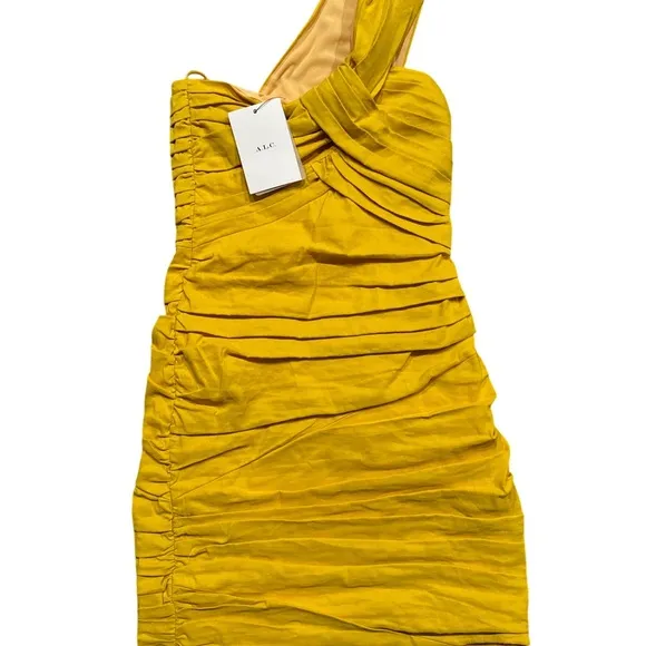 A.L.C. Yellow One-Shoulder Dress