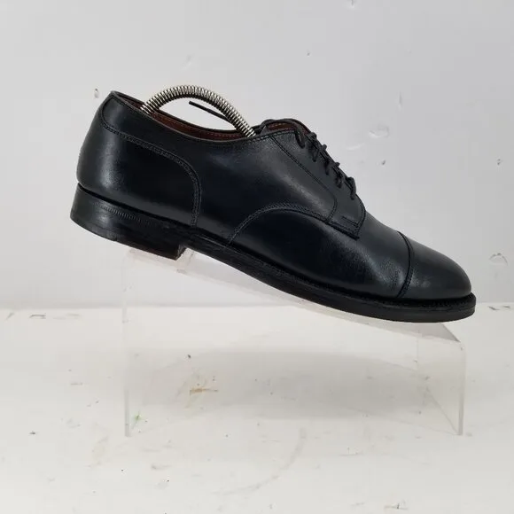 Alden 971 Straight Tip Blucher (Black Calf) Cap Toe Oxford  Mens Shoes Size 9.5