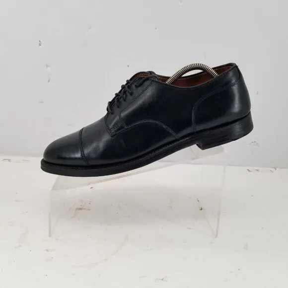 Alden 971 Straight Tip Blucher (Black Calf) Cap Toe Oxford  Mens Shoes Size 9.5