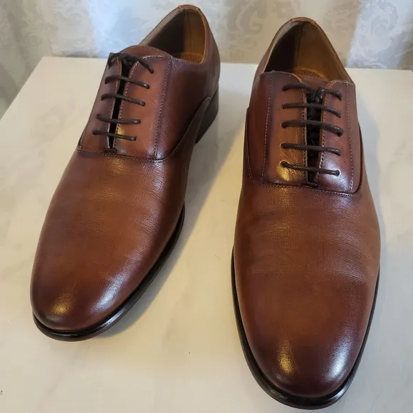 ALDO Morio Men's Oxford Dress Shoes, Size 12, Brown Cognac, Classic, Elegant