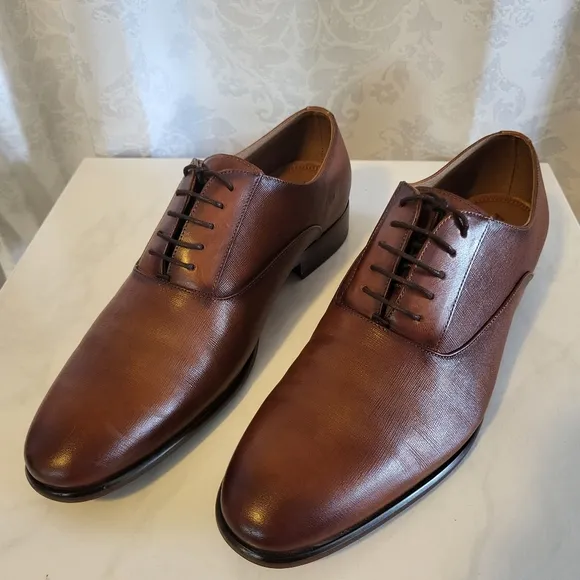 ALDO Morio Men's Oxford Dress Shoes, Size 12, Brown Cognac, Classic, Elegant
