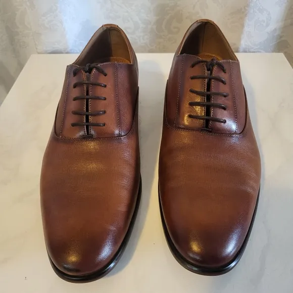 ALDO Morio Men's Oxford Dress Shoes, Size 12, Brown Cognac, Classic, Elegant