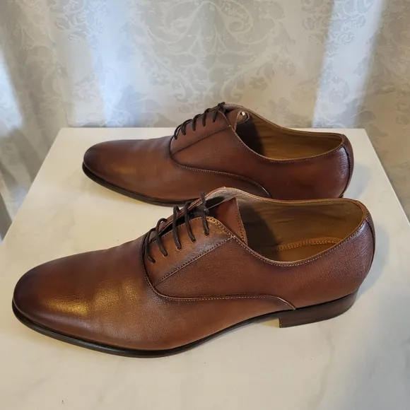 ALDO Morio Men's Oxford Dress Shoes, Size 12, Brown Cognac, Classic, Elegant