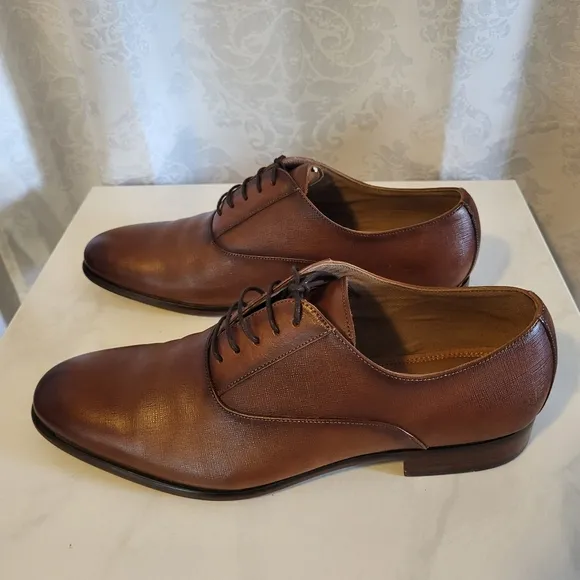 ALDO Morio Men's Oxford Dress Shoes, Size 12, Brown Cognac, Classic, Elegant