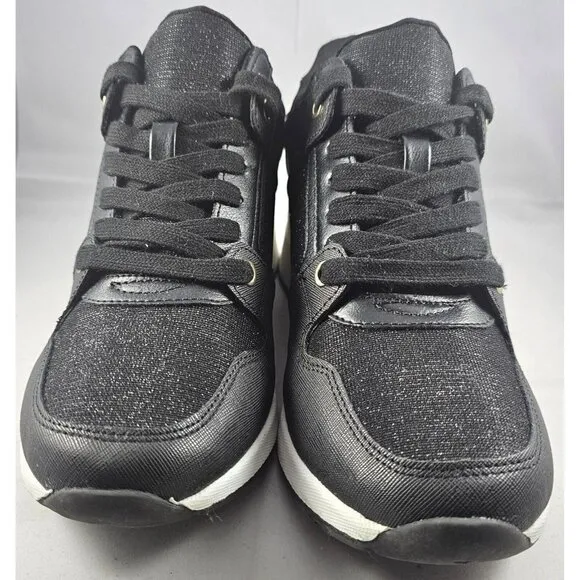 ALDO Thrundra Platform Wedge Sneaker  Shoes Black Womens Size 8.5 M