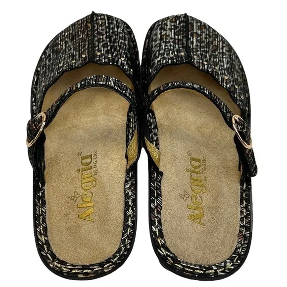 Alegria Tuscany Leopard Print Mary Jane Mule Clog Shoes