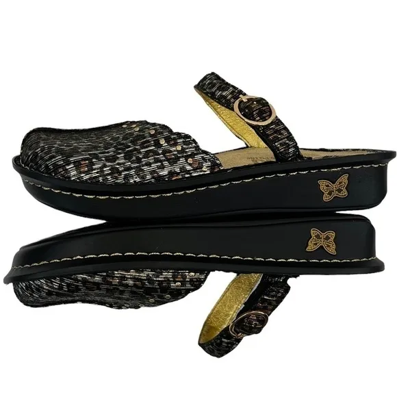 Alegria Tuscany Leopard Print Mary Jane Mule Clog Shoes