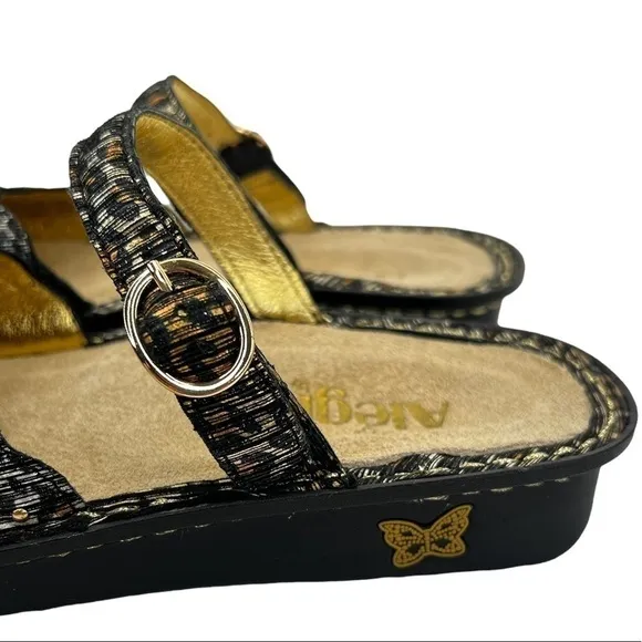 Alegria Tuscany Leopard Print Mary Jane Mule Clog Shoes