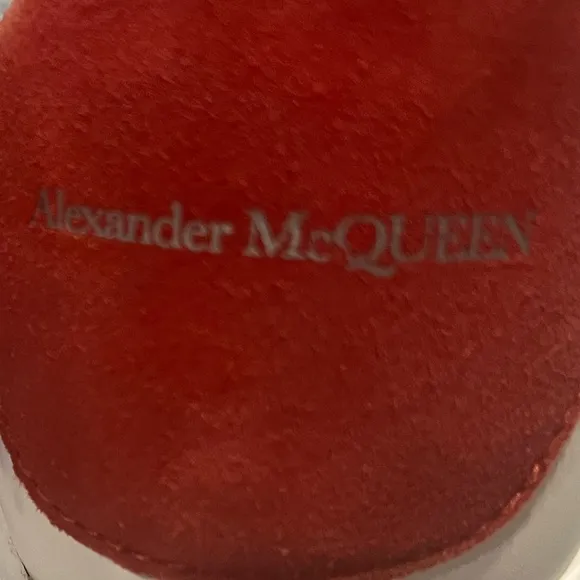 Alexander McQueen Platform Sneakers in White and Red Size 8