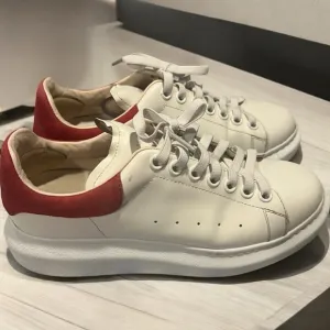 Alexander McQueen Platform Sneakers in White and Red Size 8
