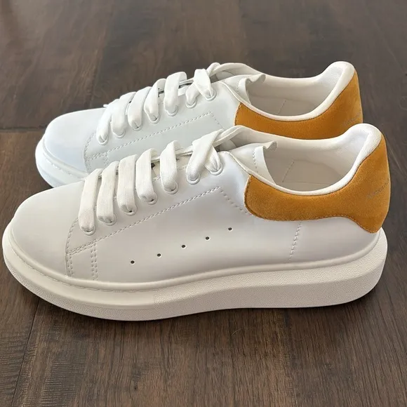 Alexander Mcqueen White Leather Oversized Platform Sneakers Mens 43 /‎ US 10